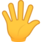 Hand with Fingers Splayed emoji on Emojione